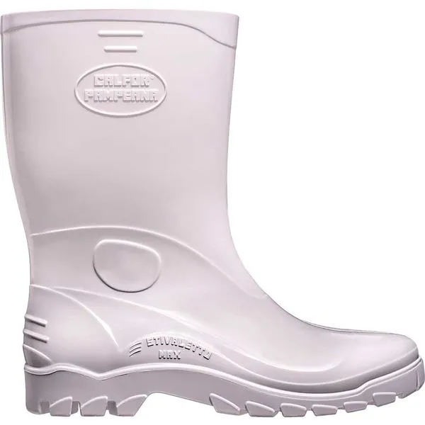 Bota de PVC Cano Médio Branca com Forro Stivaletto Max STMB 515 - CALFOR 35