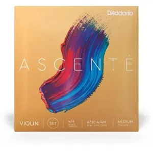 Encordoamento para Violino Ascente A310 4-4 Tensão Média com Núcleo Sintético e Alta Durabilidade D'Addario Encordoamento para Violino Ascente A310 4-4 Tensão Média com Núcleo Sintético D'Addario