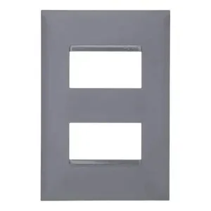 Placa 4x2" Legrand Pial Plus+ 2 Seções Separadas Cinza 618506CZ (MP)