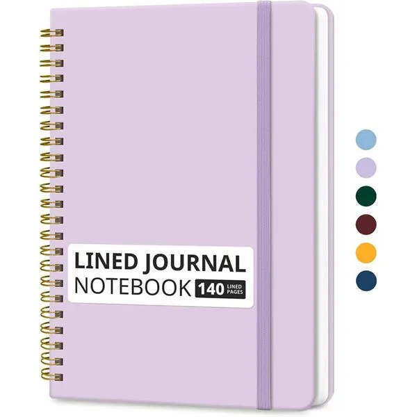 Caderno Taja Espiral 140 Páginas A5 Lilás A-MBI