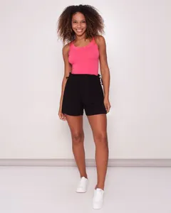 Short Feminino Curto Amarração Lateral Preto P