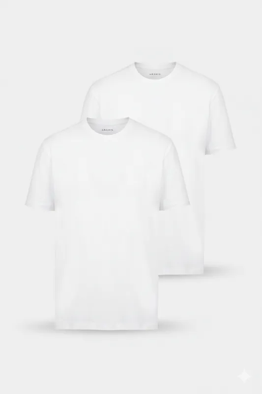 Kit All White 2 Camisetas Maquinetadas-G