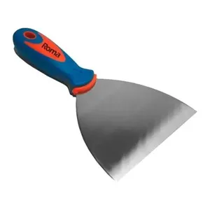 Espátula De Aço Cromado 4cm Com Cabo Emborrachado - Uso Profissional