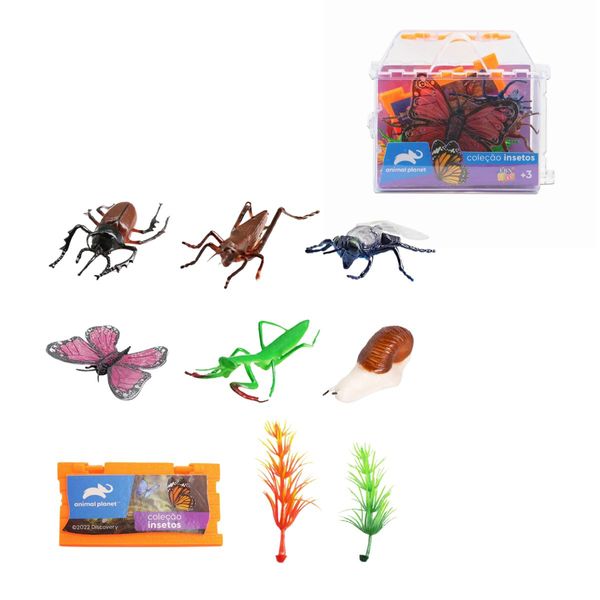 Maleta com Insetos Sortidos de Brinquedo EBN Kids Animal Planet – Educativo e Divertido para Crianças