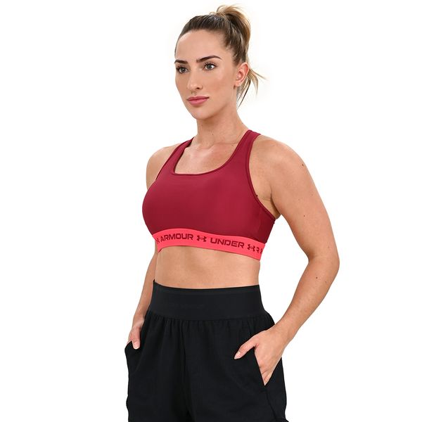 Top de Treino Feminino Under Armour Crossback Mid 2GG Rosa