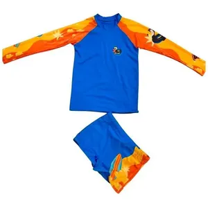 Conjunto De Praia Manga Longa Peixote Verão Inflável Azul 2 Anos (MP)