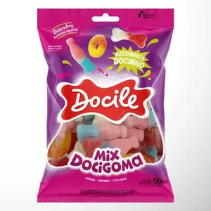 Bala Docigoma Mix Azedinho e Docinho 190g 80134 - Docile