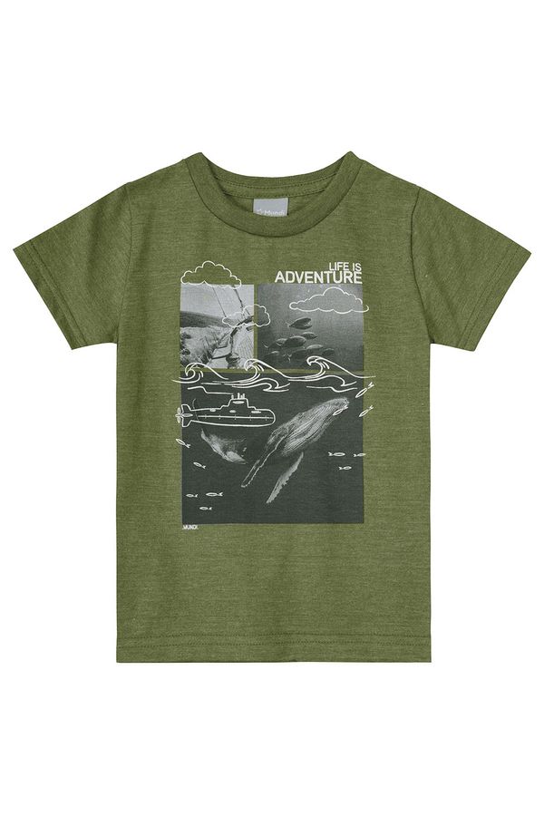 Camiseta infantil menino em malha mercla Mundi - 3