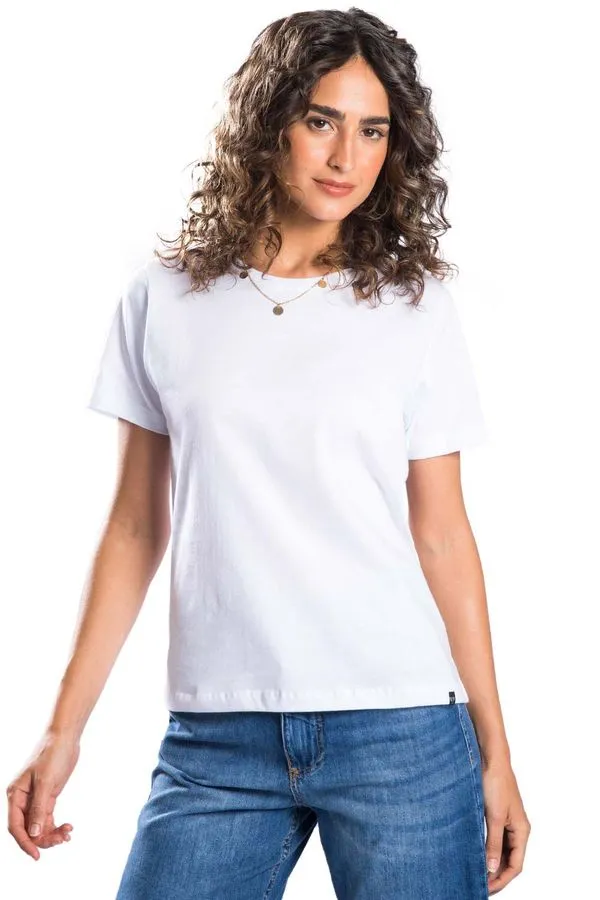 Blusa Básica Premium Sem Costura Lateral Branca BRANCA/G