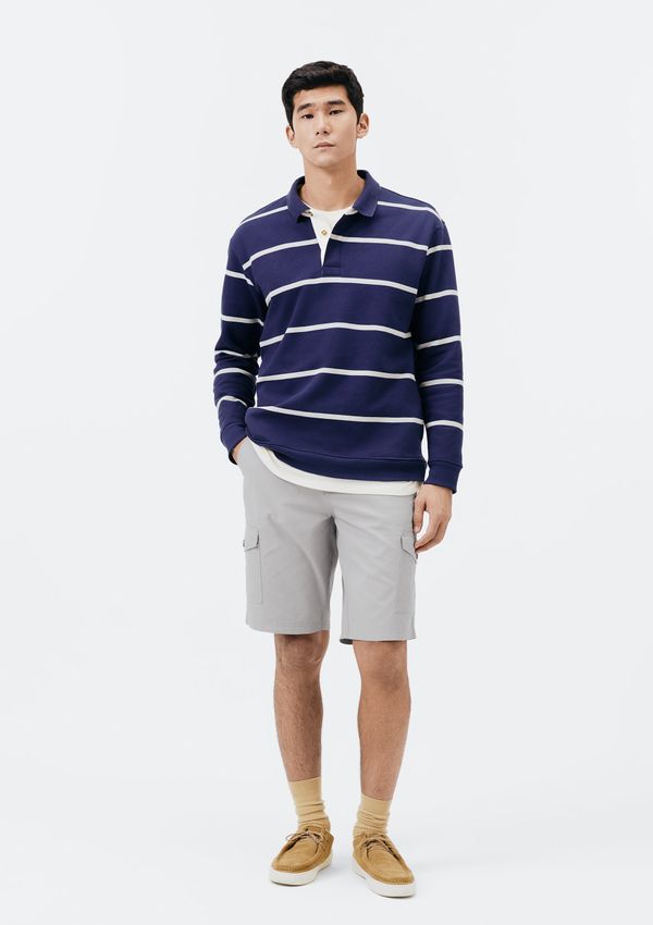 Bermuda Básica Masculina Cargo Em Sarja - Cinza 044