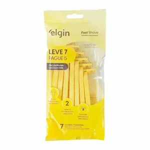 Aparelho de Barbear e Depilar Elgin Fast Shave 2 Lâminas Amarelo Leve 7 Pague 5