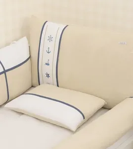 Kit de Berço Linho Náutico com 5 Peças Azul