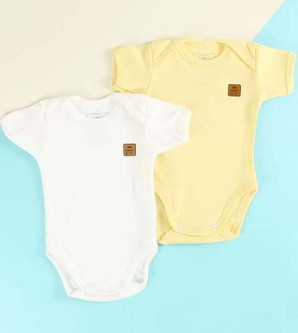 Kit Body Fio Egípcio com 2 unidades - 223180 De 0 a 12 meses Amarelo - G