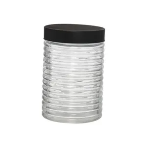 Pote Para Mantimento Fontana Vidro Tampa Preta 1,2l POTE-210 - Hauskraft