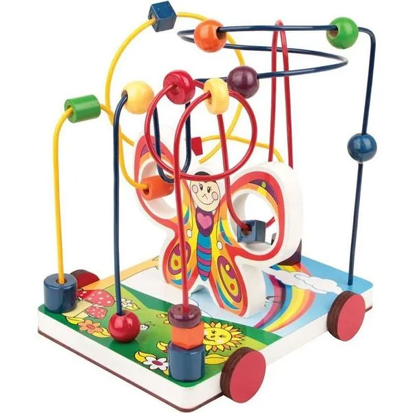 Brinquedo Pedagógico Borboleta Aramada com 3 Circuitos e 19 Peças Coloridas Carlu Brinquedos Brinquedo Pedagógico Borboleta Aramada 3 Circuitos 19 Peças Carlu