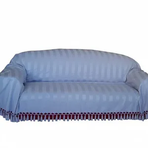 Manta Sofá tecido jacquard sala quarto Listra Cinza Claro 1,80x2,80