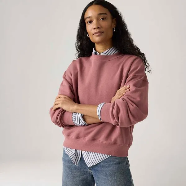 Moletom Levi's® Boxy Crewneck French Rosa - XL USA | GG BR