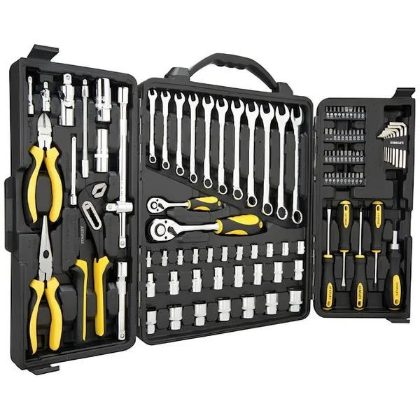 Kit Multiferramentas para Mecânicos 110 Peças STMT81243-LA em Aço Cromo Vanádio com Maleta Stanley Kit Multiferramentas para Mecânicos 110 Peças STMT81243-LA com Maleta Organizada Stanley
