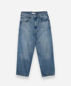 calça juvenil jeans loose azul 12