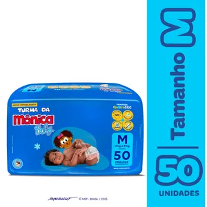 Fralda Turma da Mônica Baby Mega M 50 Unidades