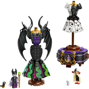 Kit de Construção Disney Vestidos da Malévola e Cruella de Vil 43262 524 Peças Lego Kit de Construção Disney Vestidos Malévola e Cruella de Vil 43262 Lego