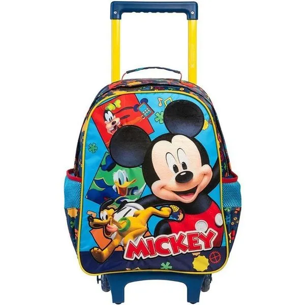 Mochila Infantil com Rodinha Mickey Tamanho g 40cm Poliéster com Plush em Alto Relevo Xeryus Mochila Infantil com Rodinha Mickey Tamanho g Poliéster Xeryus