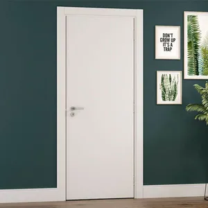 Kit Porta Lisa MDP Branco 210x72cm Reversível Batente 8cm Vert