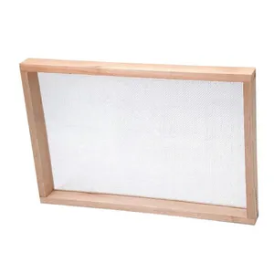 Peneira Retangular Madeira para Areia Malha 8 40x60cm Momfort