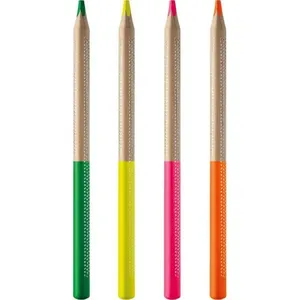 CANETA MARCA TEXTO TRIS LAPIS NEON JUMBO 4CORES