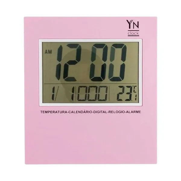Relógio Digital de Mesa E Parede Yn Clock 26x23cm (MP)