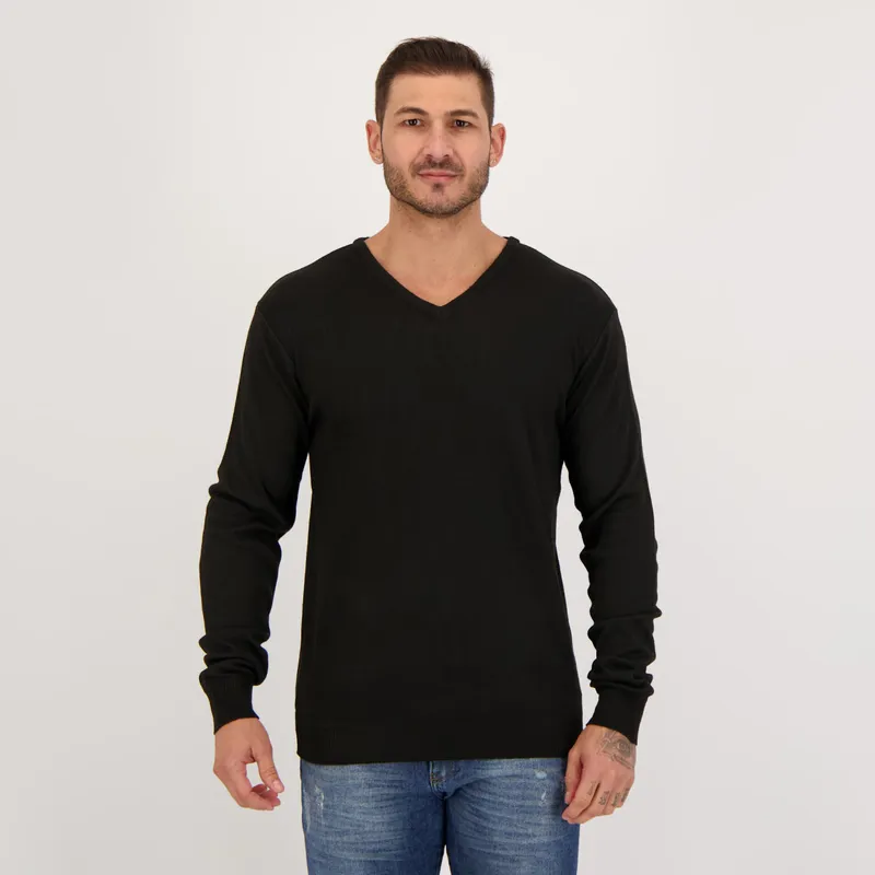 Suéter Balboa Basic Smooth Preto