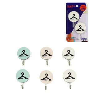 Kit Ganchos Multiuso 2 Peças Autoadesivos Estampados B0177 - bee
