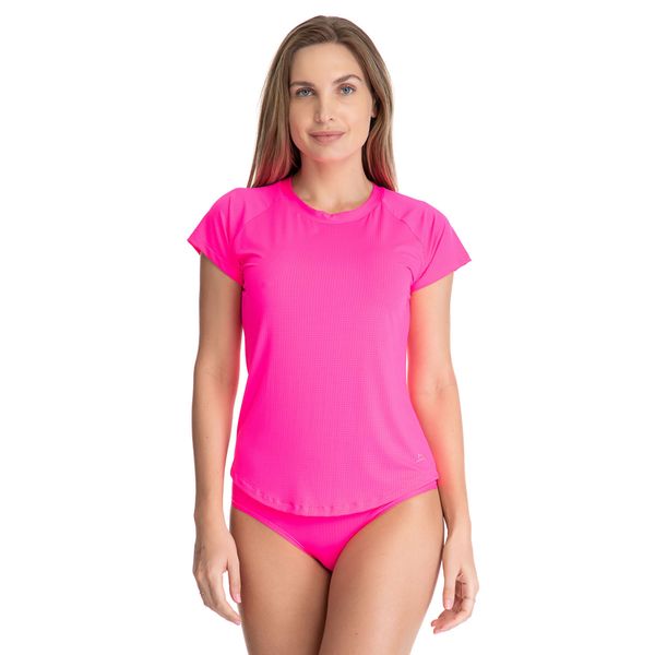 Camiseta Baby Look Active Pink Fluor Pink Fluor - P