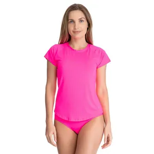 Camiseta Baby Look Active Pink Fluor Pink Fluor - P