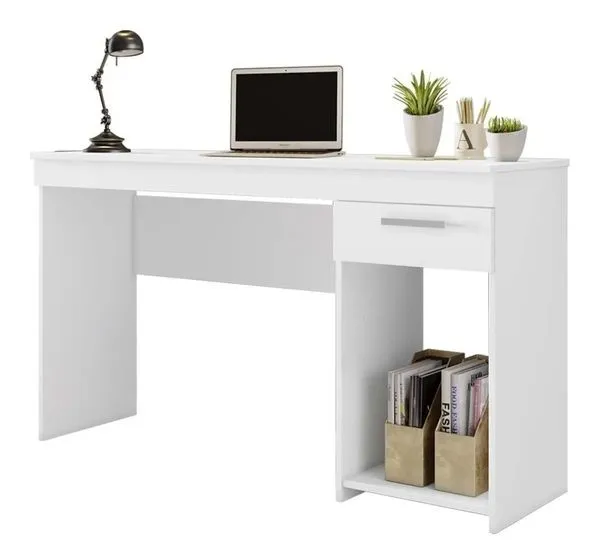 Mesa para Escritório Office 1 Gaveta New Branco - Notável