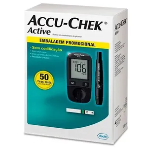 Kit Aparelho Monitor de Glicemia Accu-Chek Active + 50 Tiras Teste