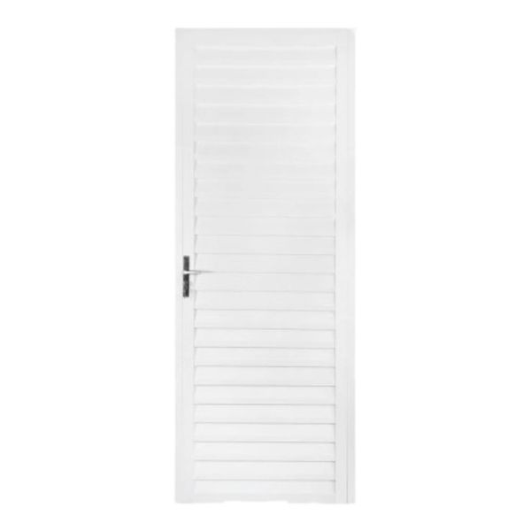 Porta Palheta Alumínio Branco 210x80cm Metalflex Porta Palheta Alumínio Branco Direito 210x80cm