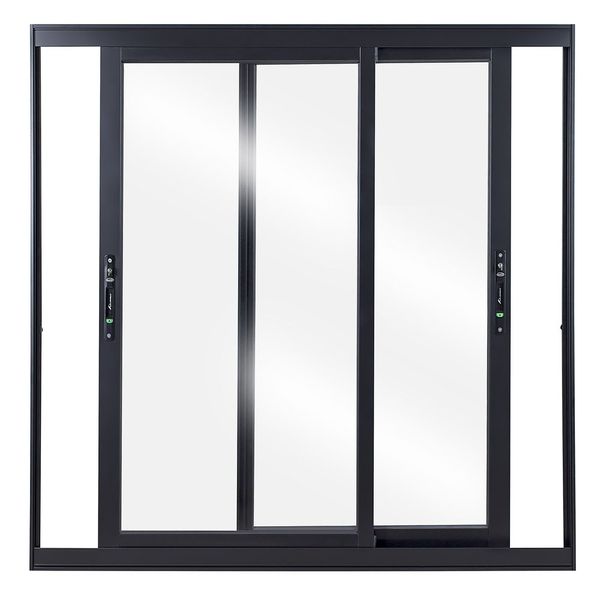 Janela 2 Folhas Moveis Sem Grade Vidro Liso 120X120 Preto Topsul Esquadrisul