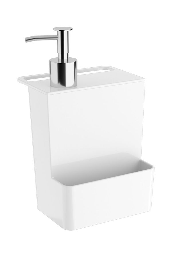 Dispenser de Detergente Coza Multi Glass em Plástico Branco 600ml