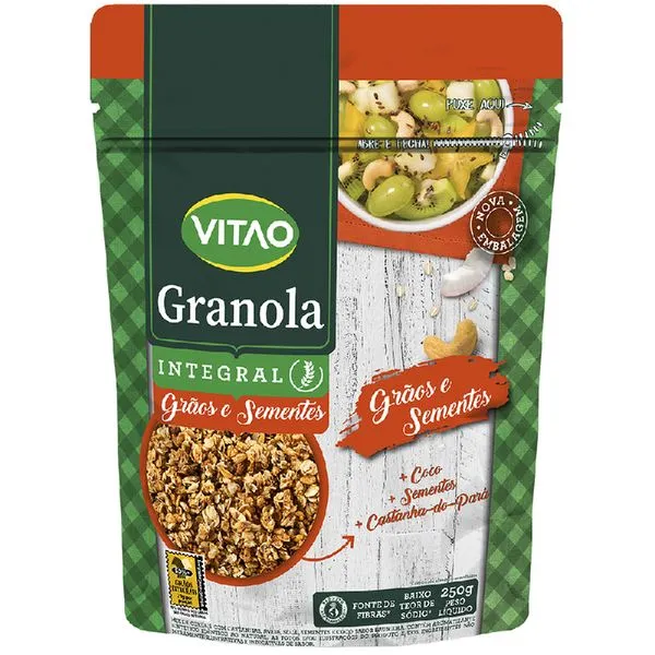 Granola Tradicional Grãos E Sementes Vitao 250g