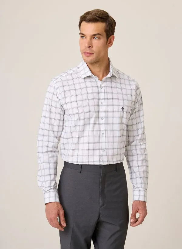 Camisa Slim Fit Xadrez Slub Dudalina Masculina 4