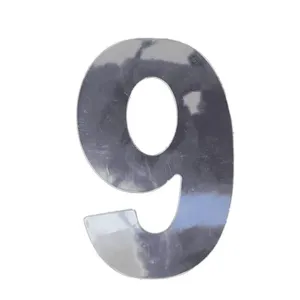 Número 9 Em Acm Espelhado 125mm - 300-9 - Numeral