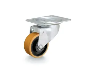 Rodízio giratório 3" de PU e ferro fundido, laranja, GLR 312 UF RODCAR