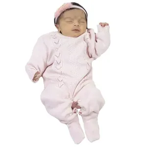 Saída de Maternidade Tricô Kids Texturizada Rosa Claro Único
