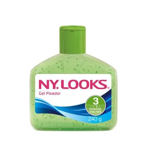 Gel de Cabelo NY Looks Fator 3 Extra Forte Fixação Verde 240g