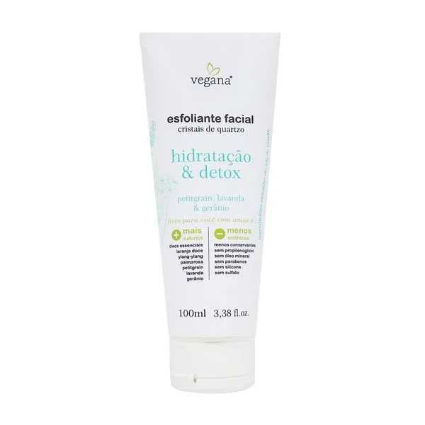 Esfoliante Facial Vegana Hidratação & Detox - 100 ml