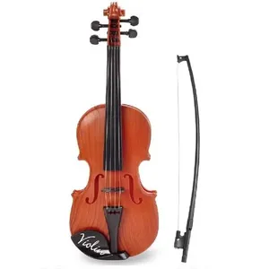 Mini Violino Acústico Infantil 4 Cordas com Arco Instrumento Musical de Brinquedo Multicoisa da Paju Mini Violino Acústico Infantil 4 Cordas com Arco para Crianças Multicoisa da Paju