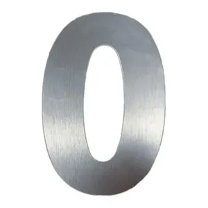 Número 0 Em Acm Aço Escovado 125mm - 400-0 - Numeral