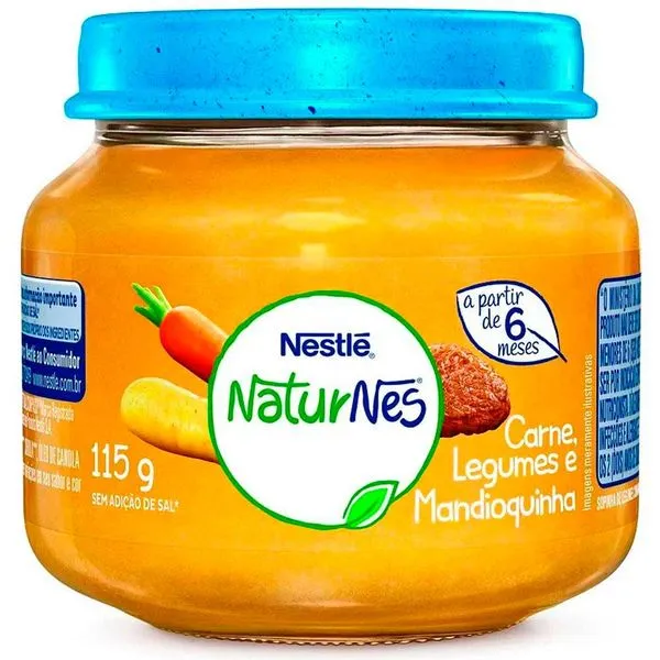 Papinha Nestlé Carne, Legumes E Mandioquinha 115g