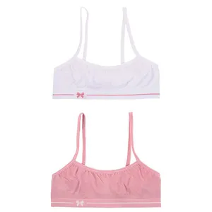 Kit 02 Tops Sem Costura Infantil Com Laço Mk -Bc